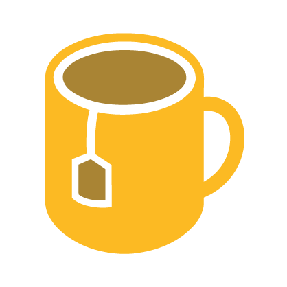 Coffee cup icon for rest stops or travel comfort.