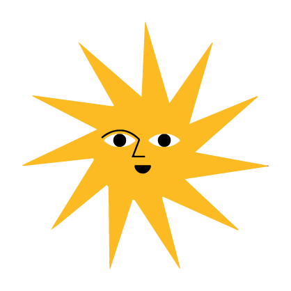 Sun icon representing hidden gems in City Tour with Itinerary