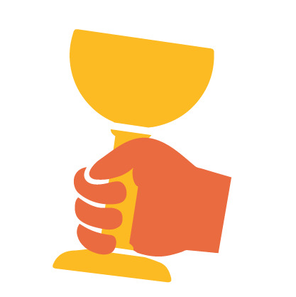 Trophy icon representing chauffeur and guide in City Tour with Itinerary