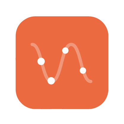 Graph chart icon representing ride analytics or insights.